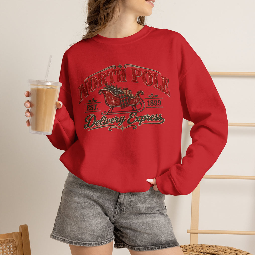 North Pole Delivery Express Christmas Sweatshirt