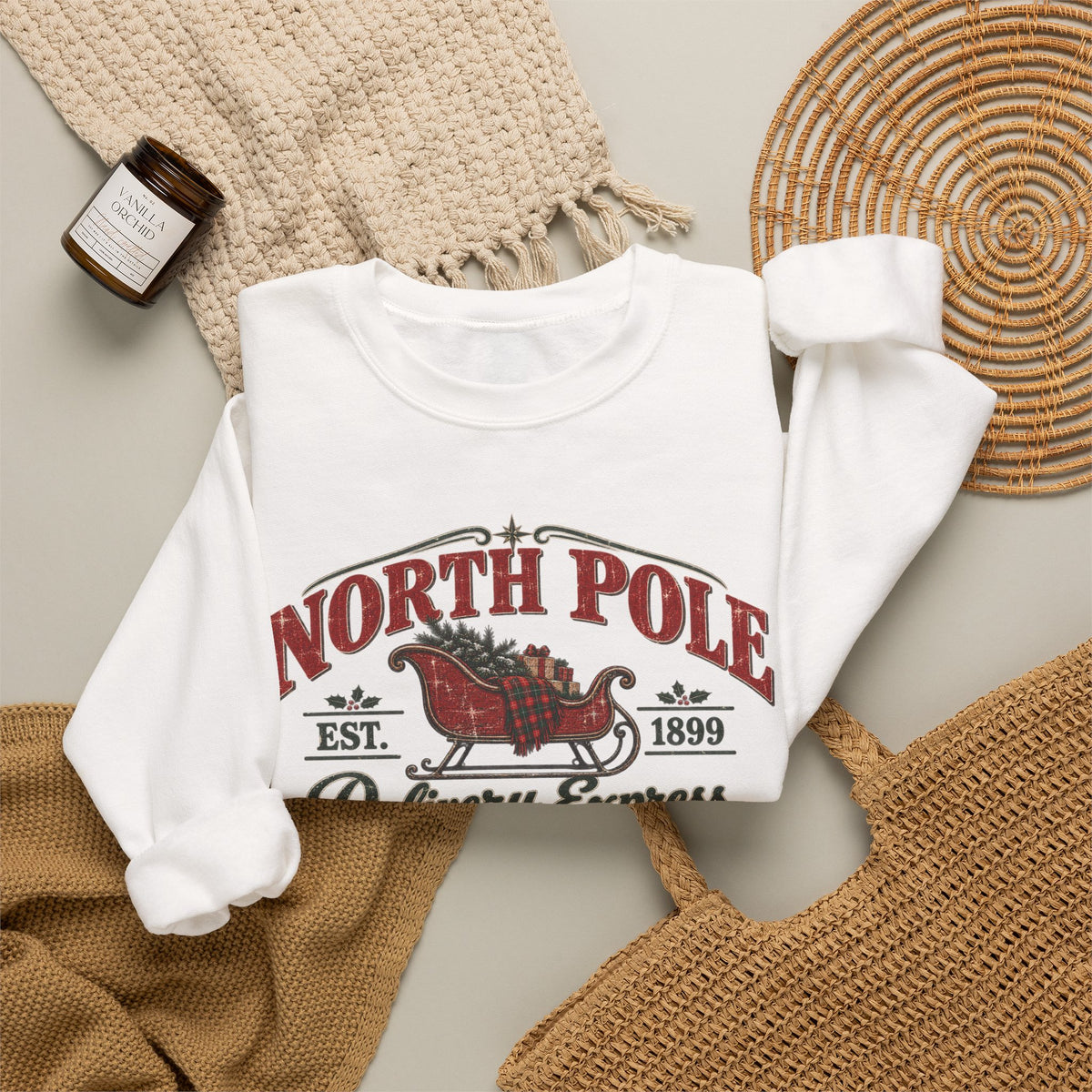 North Pole Delivery Express Christmas Sweatshirt