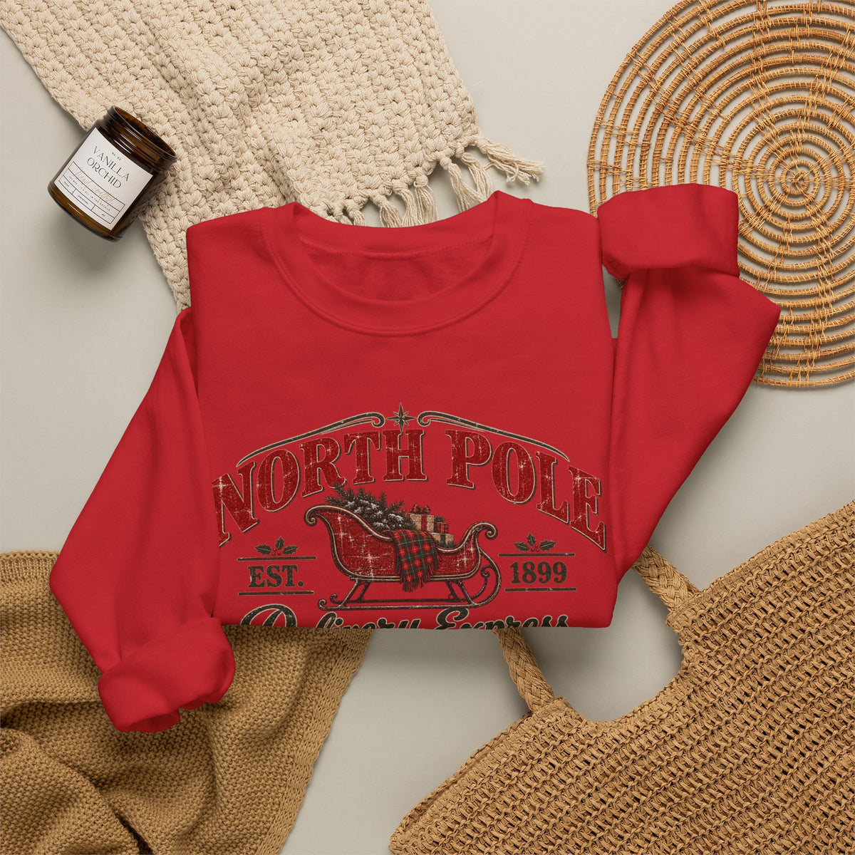North Pole Delivery Express Christmas Sweatshirt