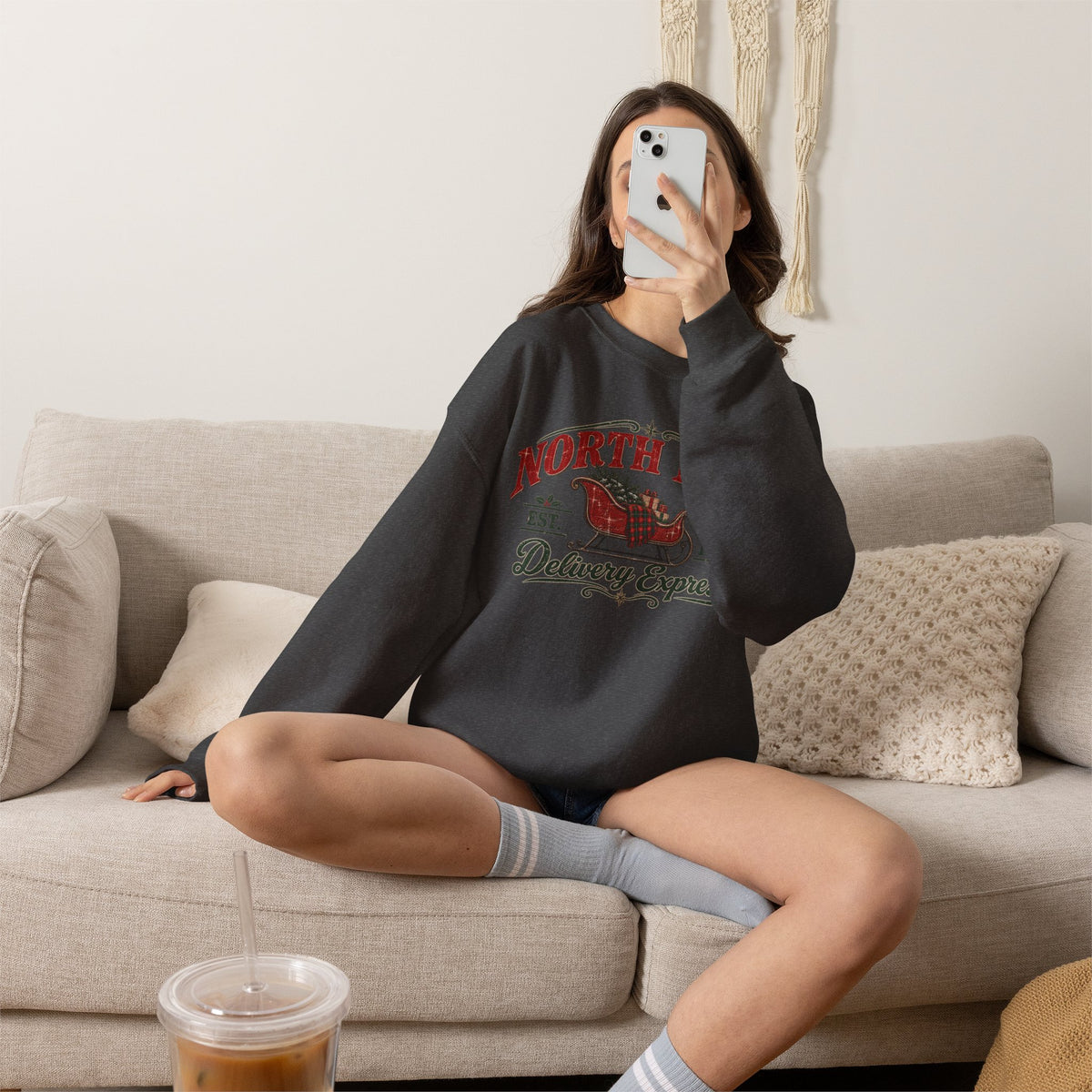 North Pole Delivery Express Christmas Sweatshirt