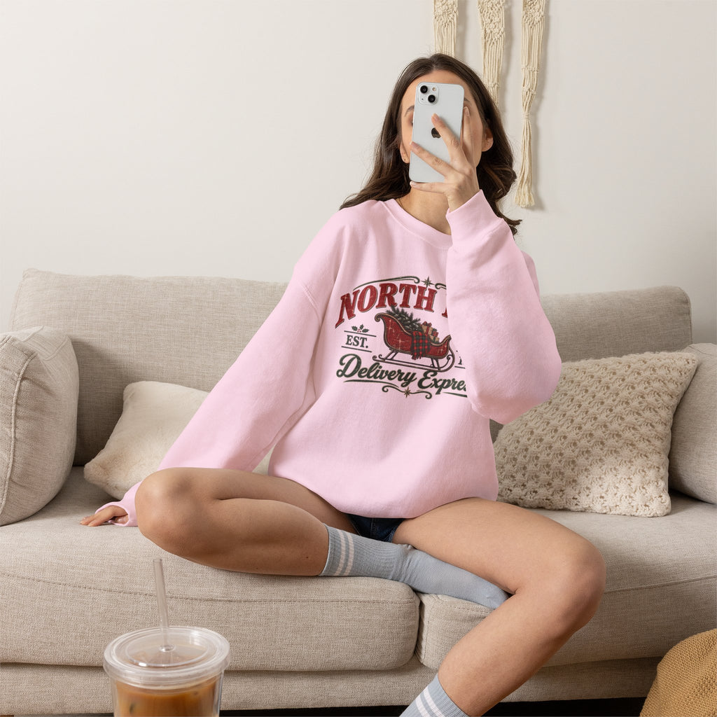 North Pole Delivery Express Christmas Sweatshirt