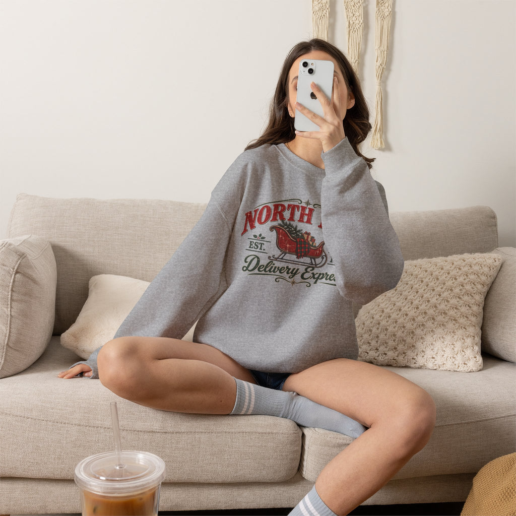 North Pole Delivery Express Christmas Sweatshirt