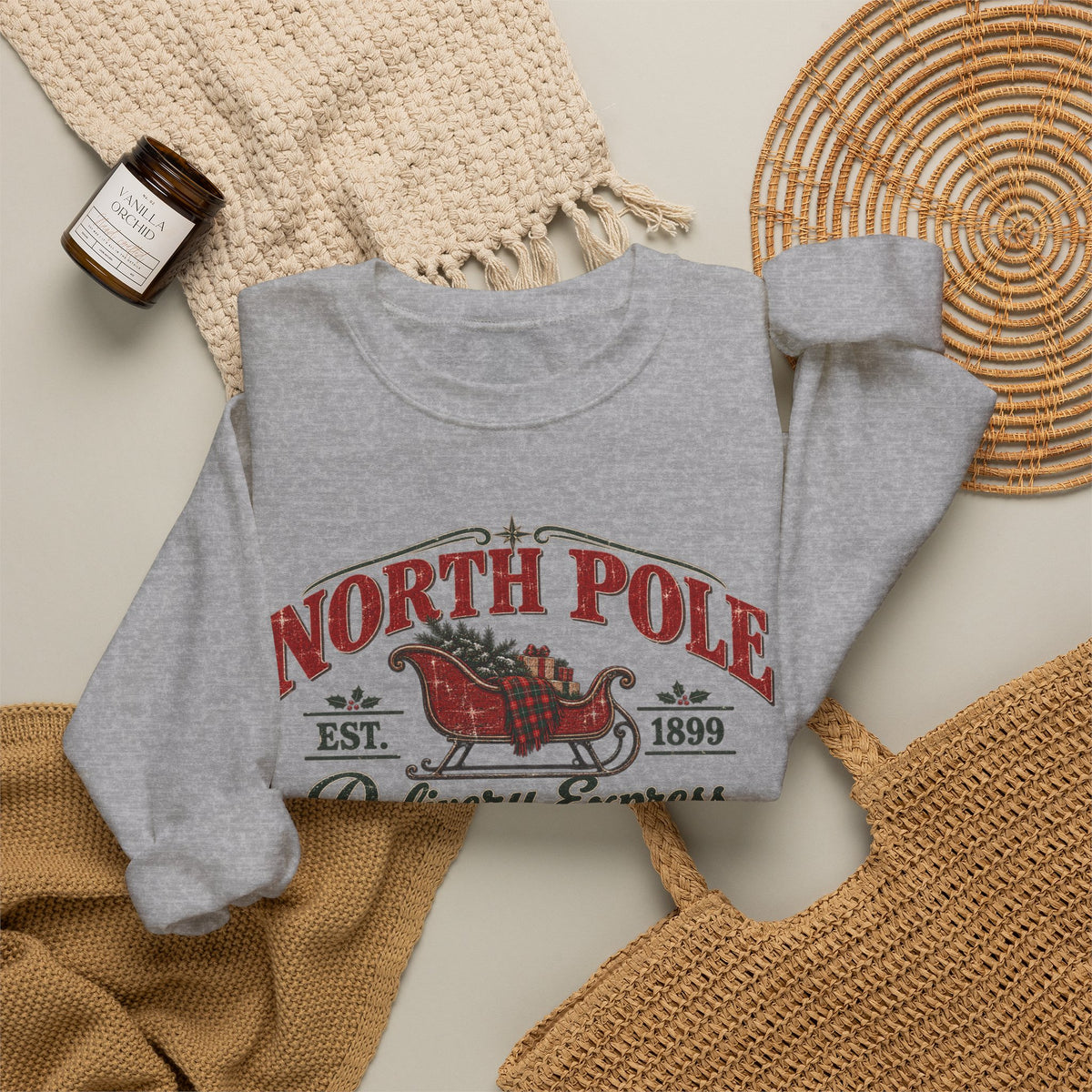 North Pole Delivery Express Christmas Sweatshirt