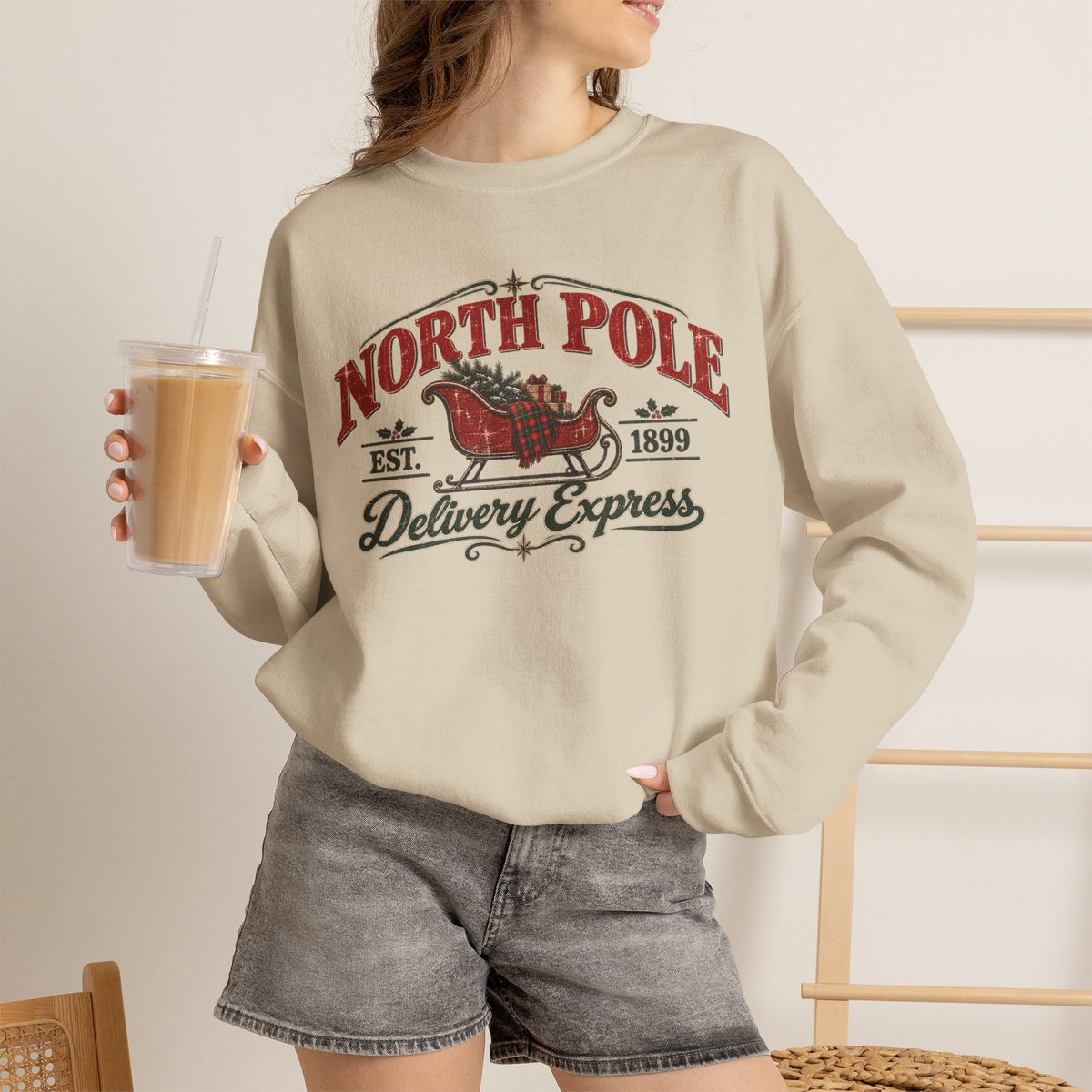 North Pole Delivery Express Christmas Sweatshirt