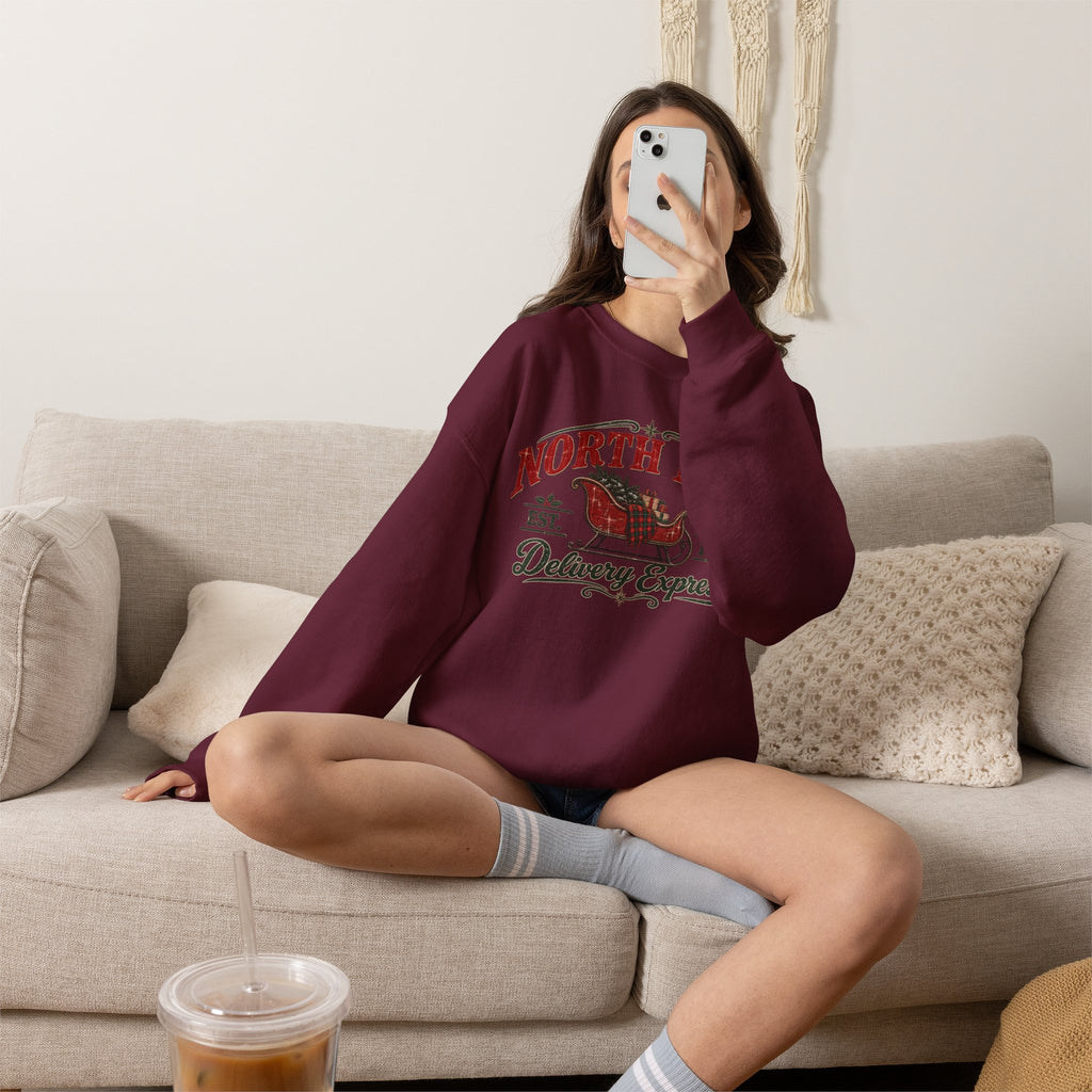 North Pole Delivery Express Christmas Sweatshirt