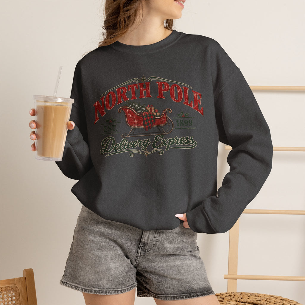 North Pole Delivery Express Christmas Sweatshirt
