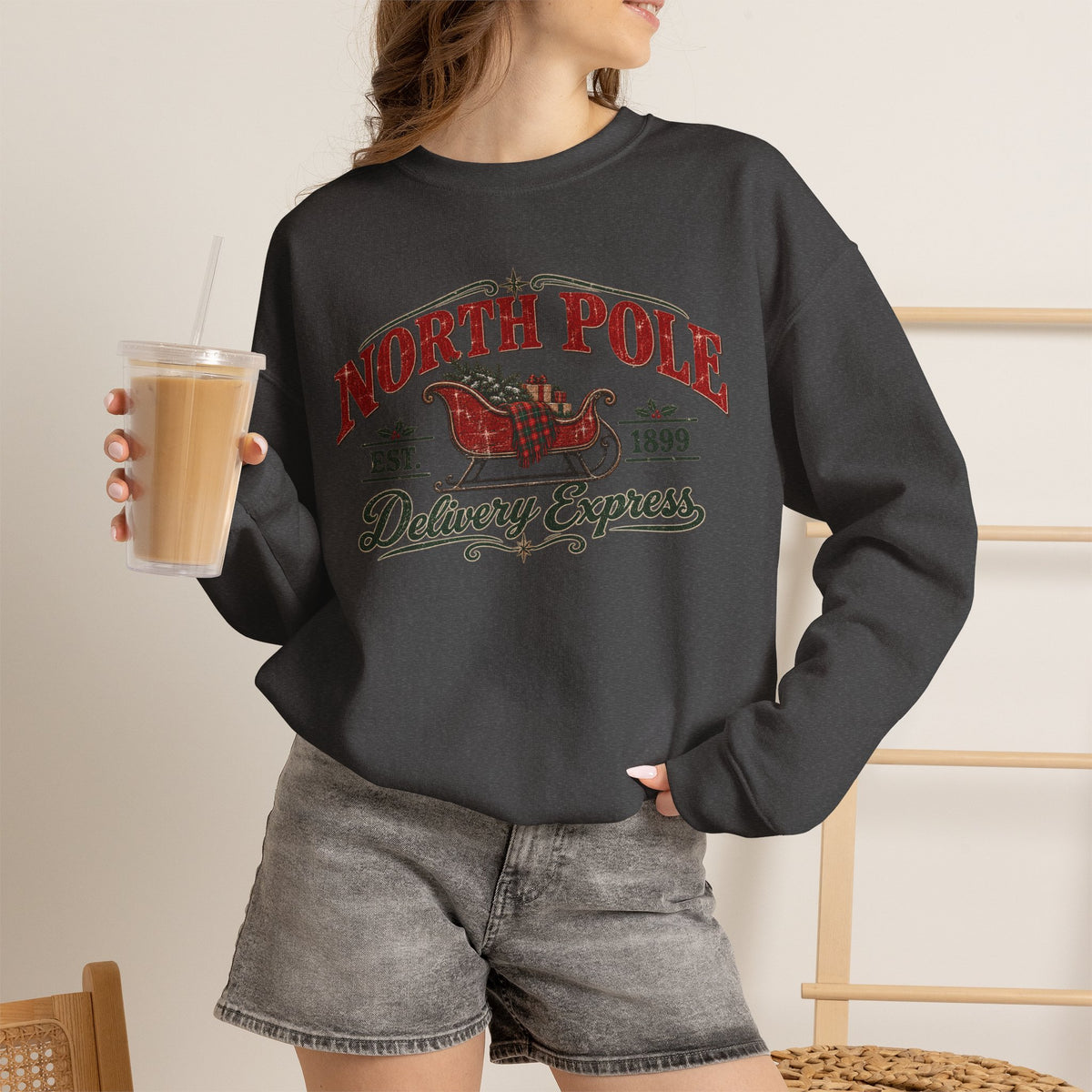 North Pole Delivery Express Christmas Sweatshirt