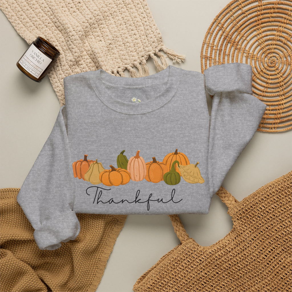 'Thankful' Pumpkin Crewneck Sweatshirt