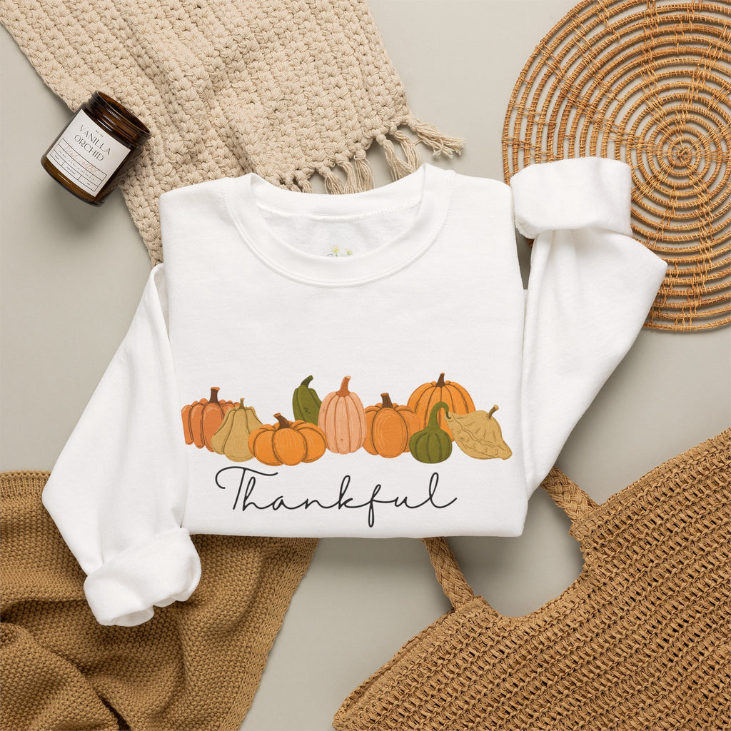 'Thankful' Pumpkin Crewneck Sweatshirt