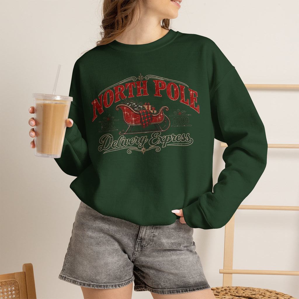 North Pole Delivery Express Christmas Sweatshirt
