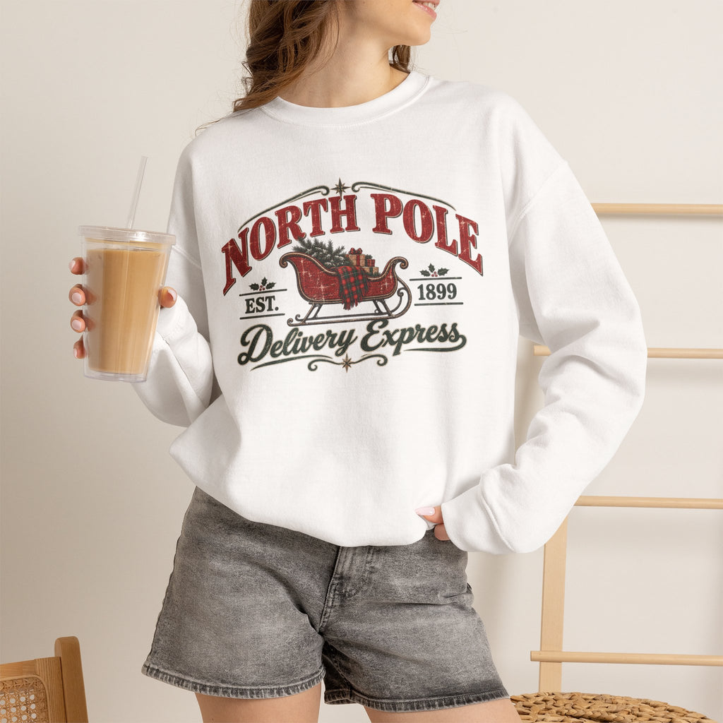 North Pole Delivery Express Christmas Sweatshirt