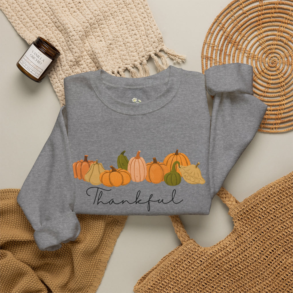 'Thankful' Pumpkin Crewneck Sweatshirt