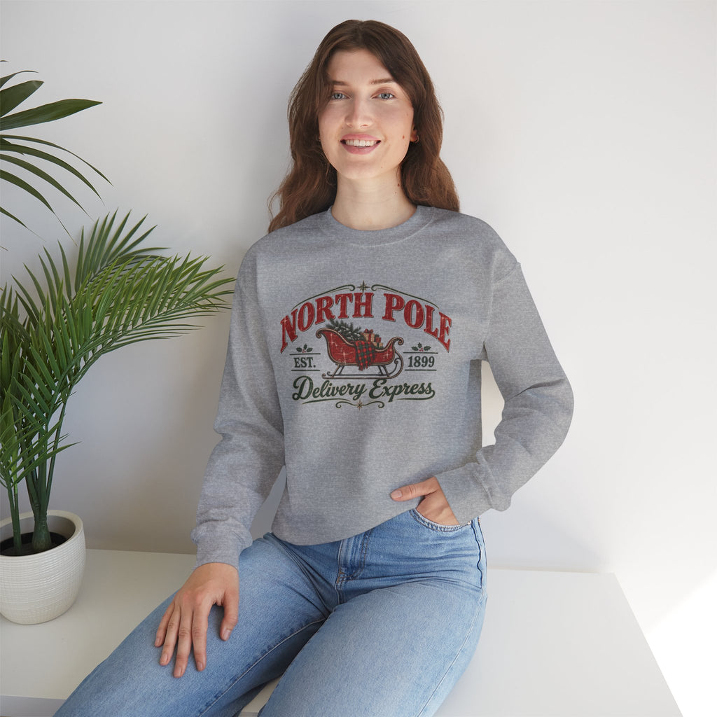 North Pole Delivery Express Christmas Sweatshirt