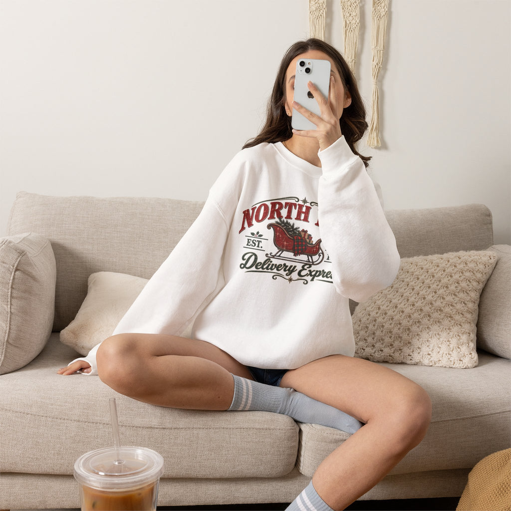 North Pole Delivery Express Christmas Sweatshirt