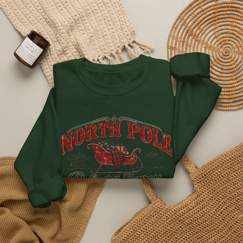 North Pole Delivery Express Christmas Sweatshirt