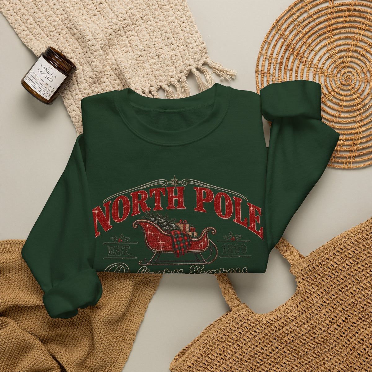 North Pole Delivery Express Christmas Sweatshirt
