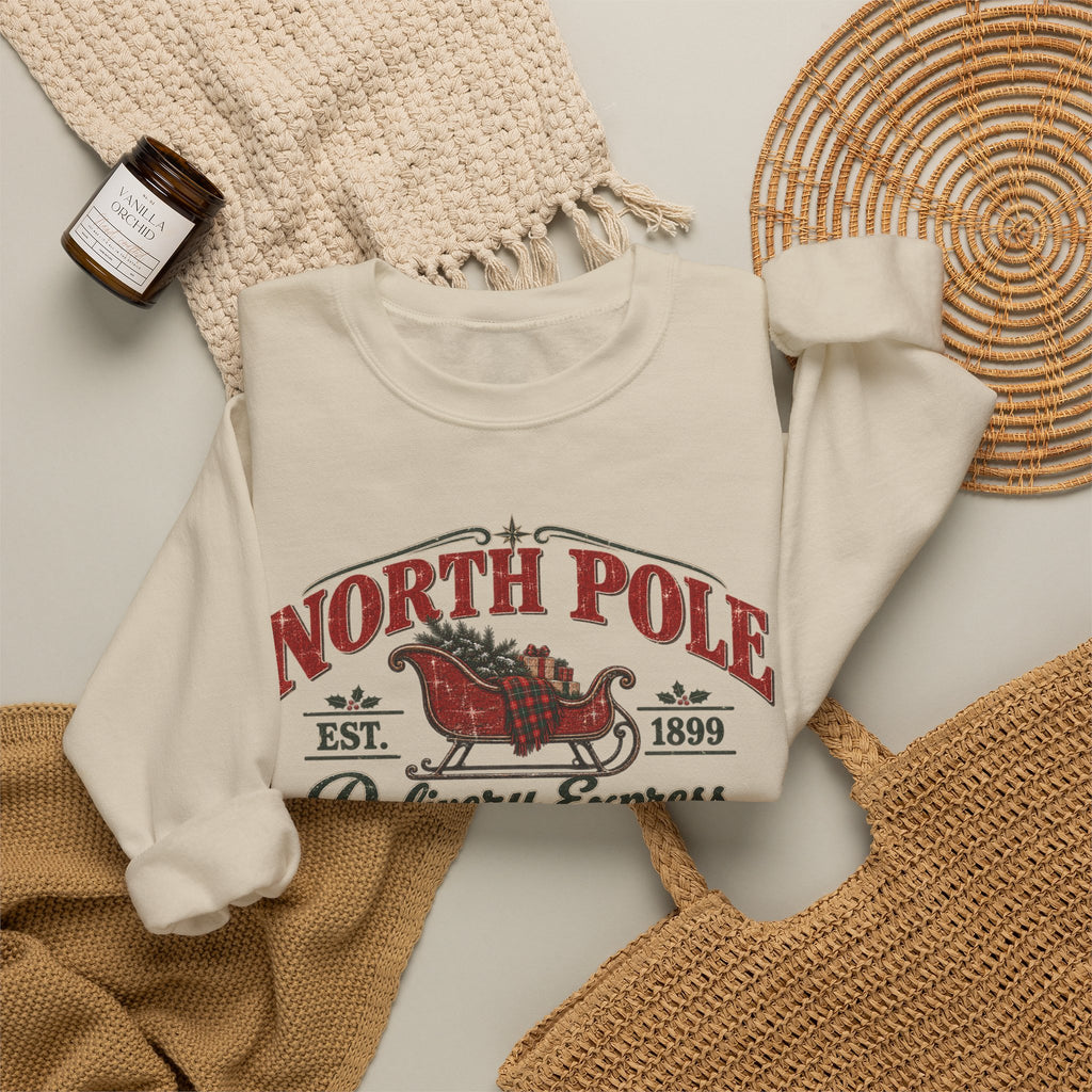 North Pole Delivery Express Christmas Sweatshirt