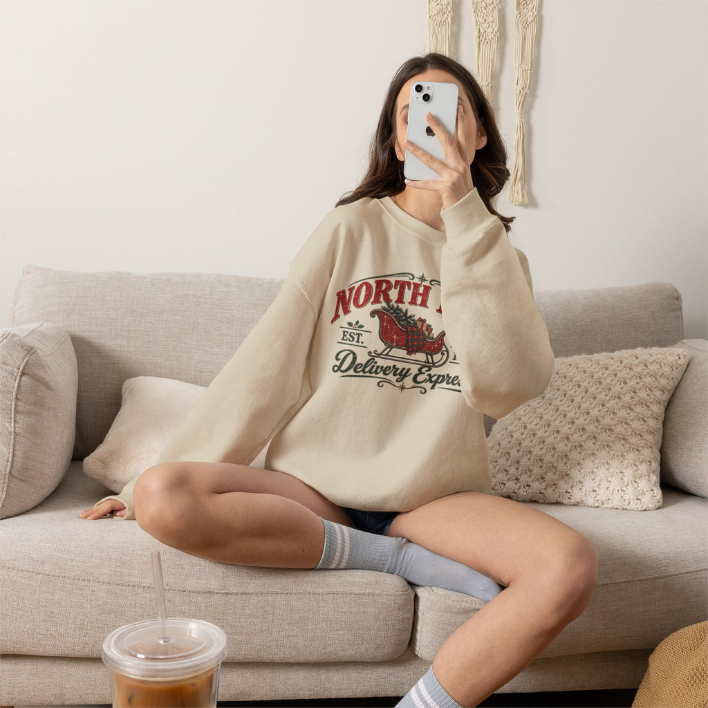 North Pole Delivery Express Christmas Sweatshirt