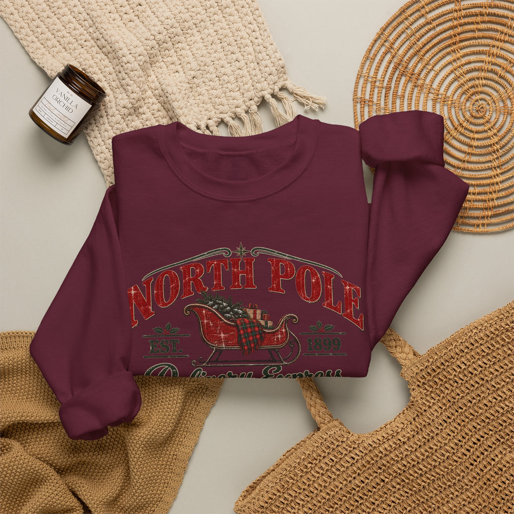 North Pole Delivery Express Christmas Sweatshirt