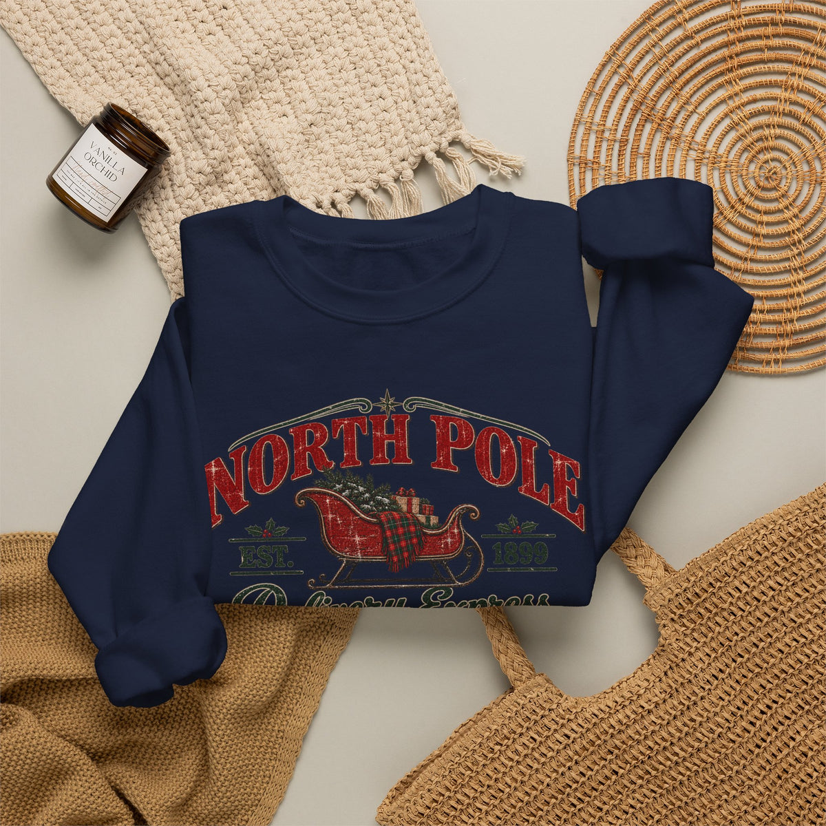 North Pole Delivery Express Christmas Sweatshirt