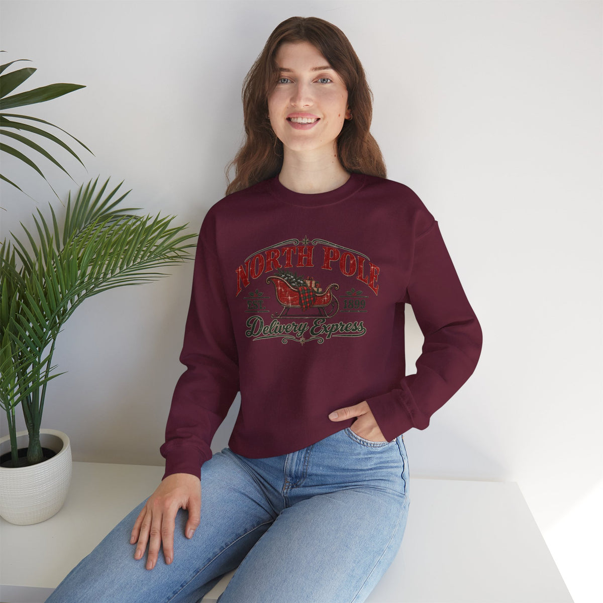 North Pole Delivery Express Christmas Sweatshirt