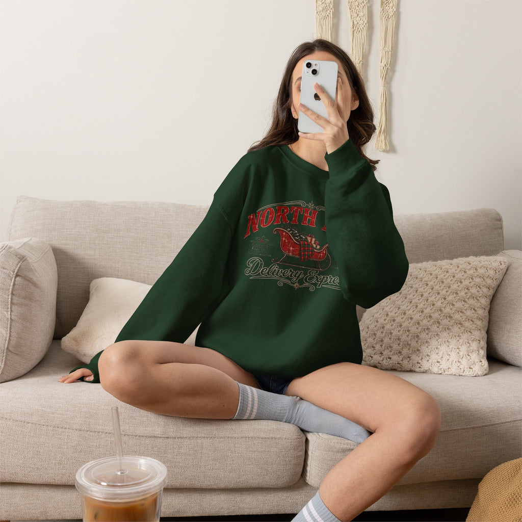 North Pole Delivery Express Christmas Sweatshirt
