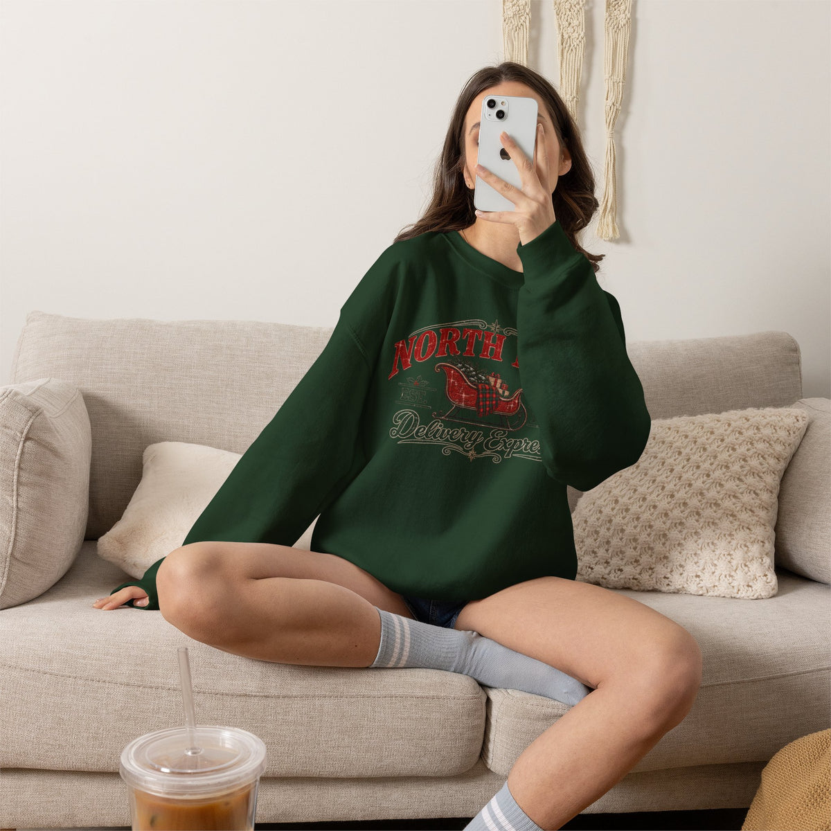 North Pole Delivery Express Christmas Sweatshirt