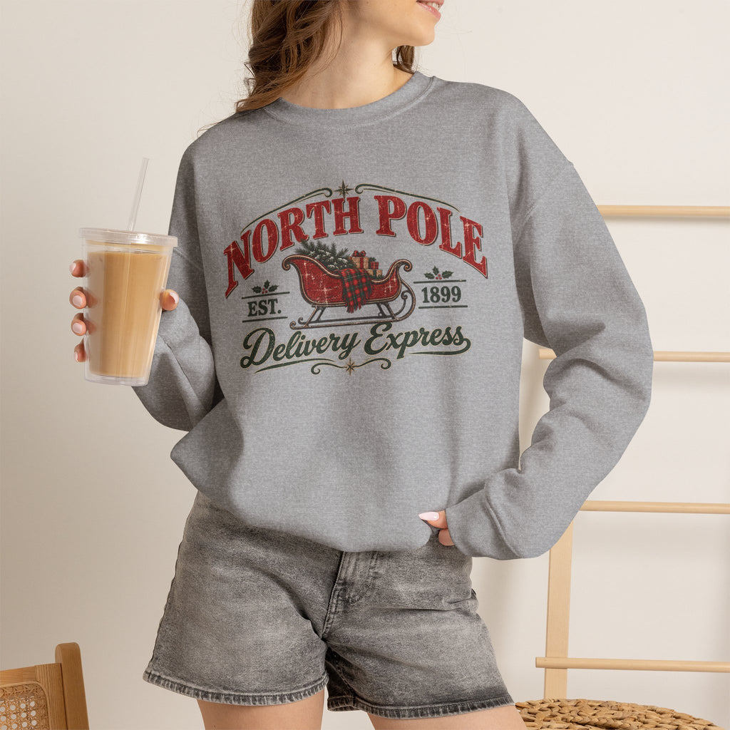 North Pole Delivery Express Christmas Sweatshirt