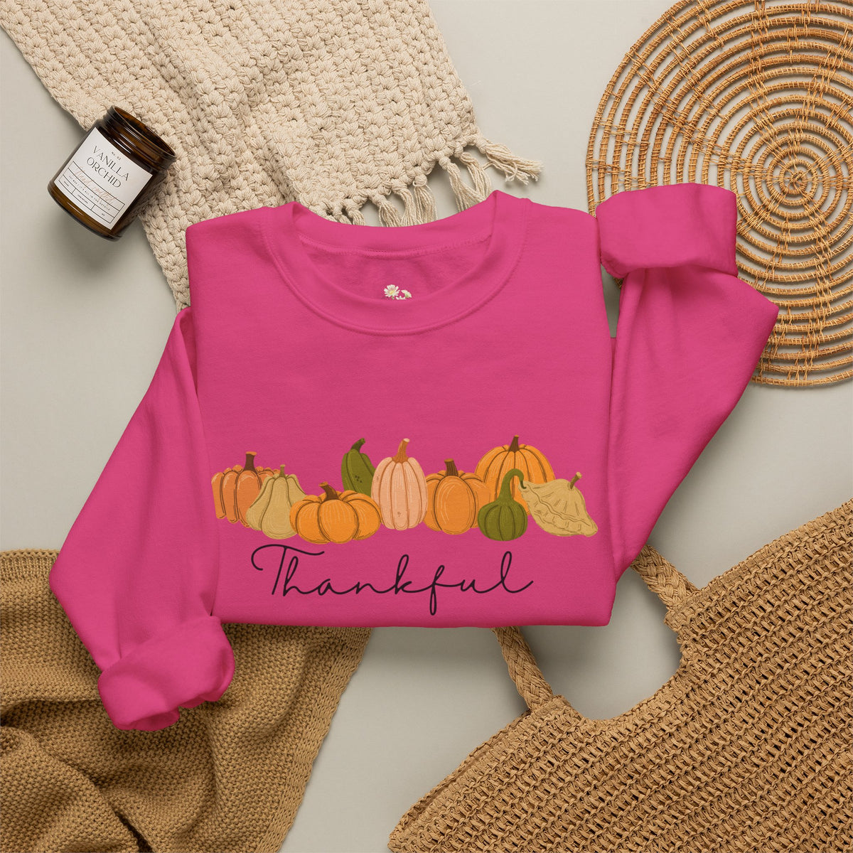 'Thankful' Pumpkin Crewneck Sweatshirt
