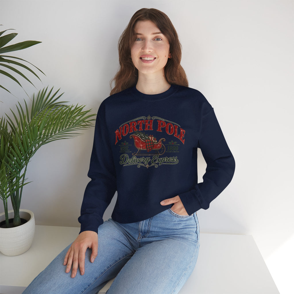 North Pole Delivery Express Christmas Sweatshirt