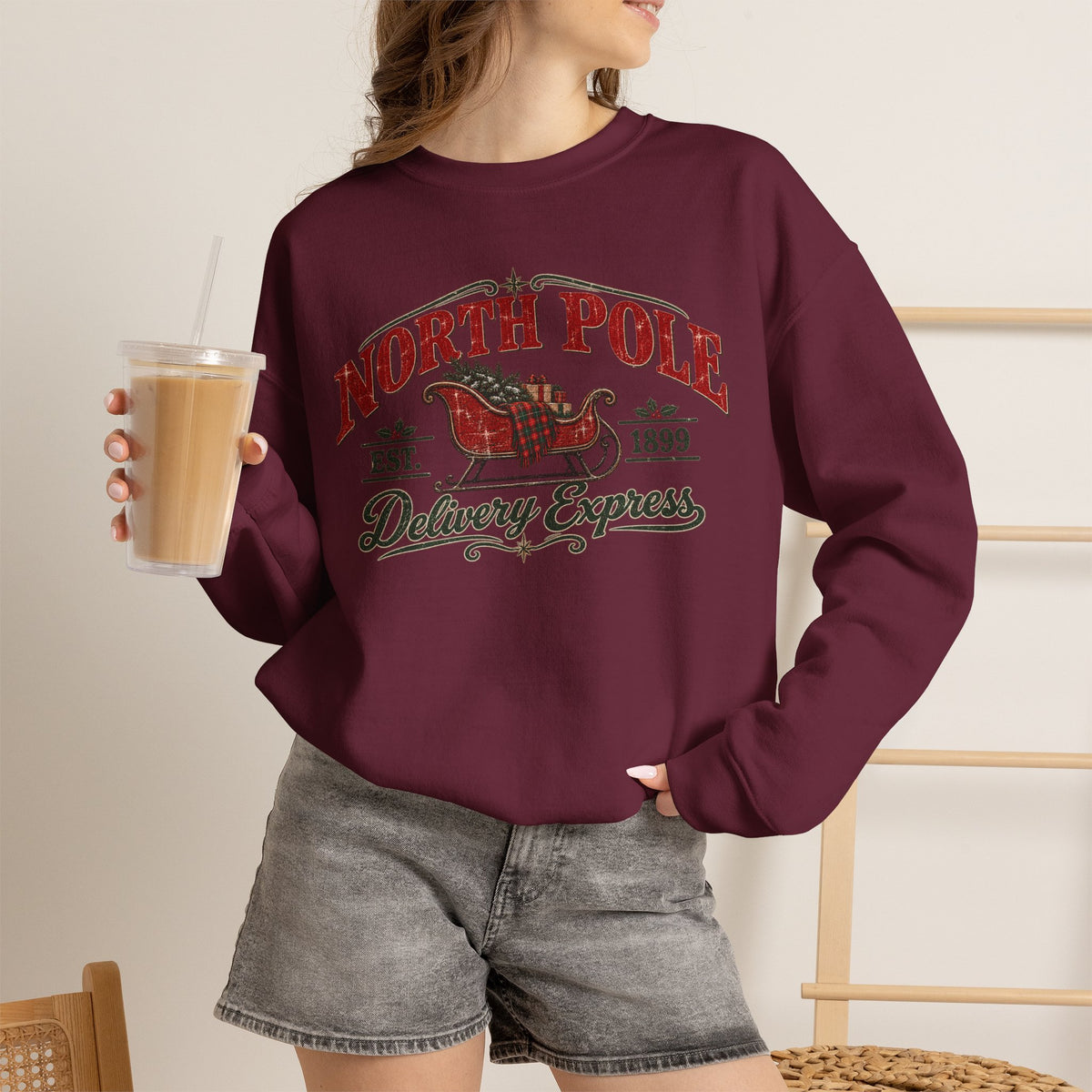 North Pole Delivery Express Christmas Sweatshirt