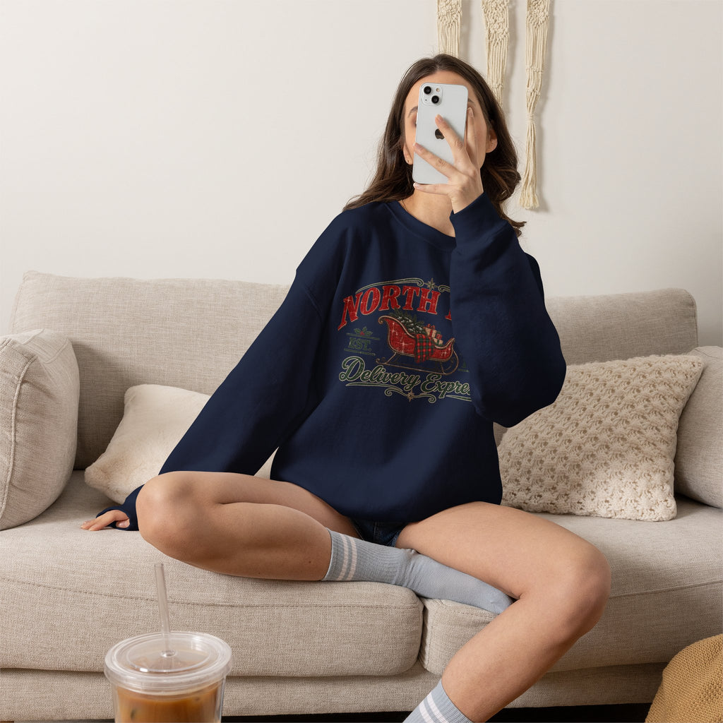 North Pole Delivery Express Christmas Sweatshirt