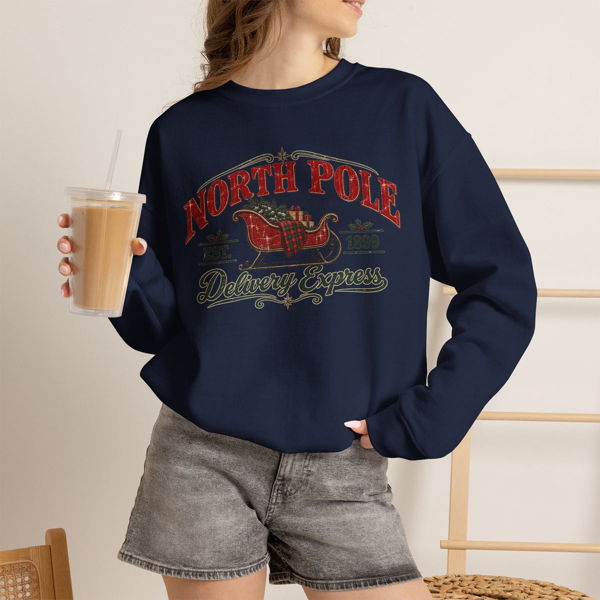 North Pole Delivery Express Christmas Sweatshirt